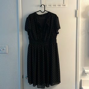 Torrid polka dot dress ruffled